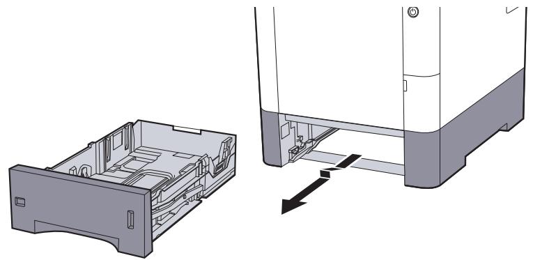 KYOCERA FS-1220MFP - Sortir entièrement le magasin de la machine. - 1