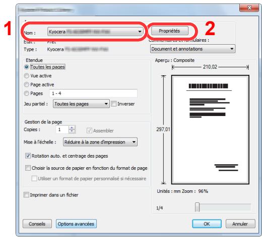 KYOCERA FS-1220MFP - Configurer les paramètres. - 1