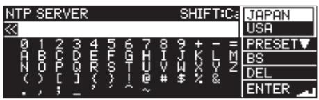 NTP SERVER SHIFT:C:\JAPAN USA 0 1 2 3 4 5 6 7 8 9 + - = A B C D E F G H I J K L M N O P Q R S T U V W X Y Z ( ) [ ] , / ! @ # $ % & . ; ; -