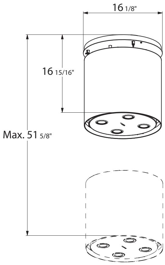 FABER ZOOM - DIMENSIONS DE LA HOTTE - 1
