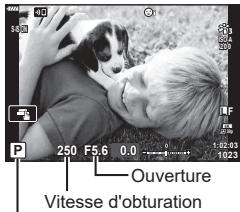 P 250 F5.6 0.0 Ouverture Vitesse d'obturation