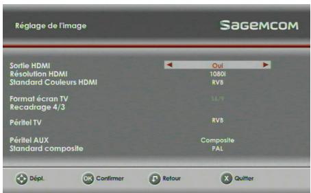 SAGEM DS87HD - Sorties en utilisation HD - 1