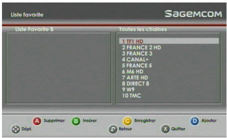 SAGEM DS87HD - Creation et modification par le menu dédié - 1