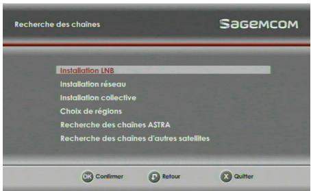 SAGEM DS87HD - Recherche des chaînes - 2