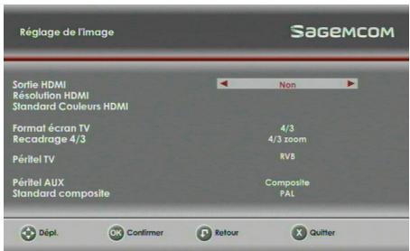 SAGEM DS87HD - Sorties en utilisation SD - 1