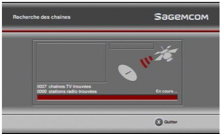 SAGEM DS87HD - Recherche des chaînes - 1