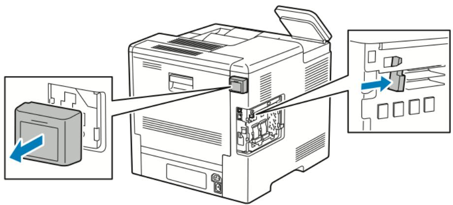 XEROX C600V - Retrait de l'adaptateur réseau sans fil - 4
