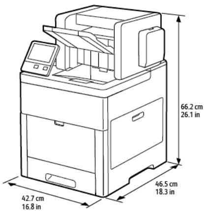 XEROX C600V - Configuration avec le module de finition en option - 1
