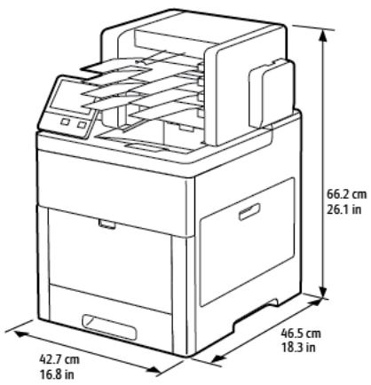 XEROX C600V - Configuration avec le module à 4 casiers en option - 1