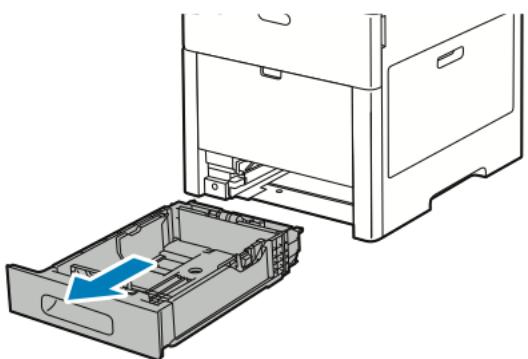 XEROX C600V - Configuration de la longueur du papier pour les magasins 1 à 5 - 1