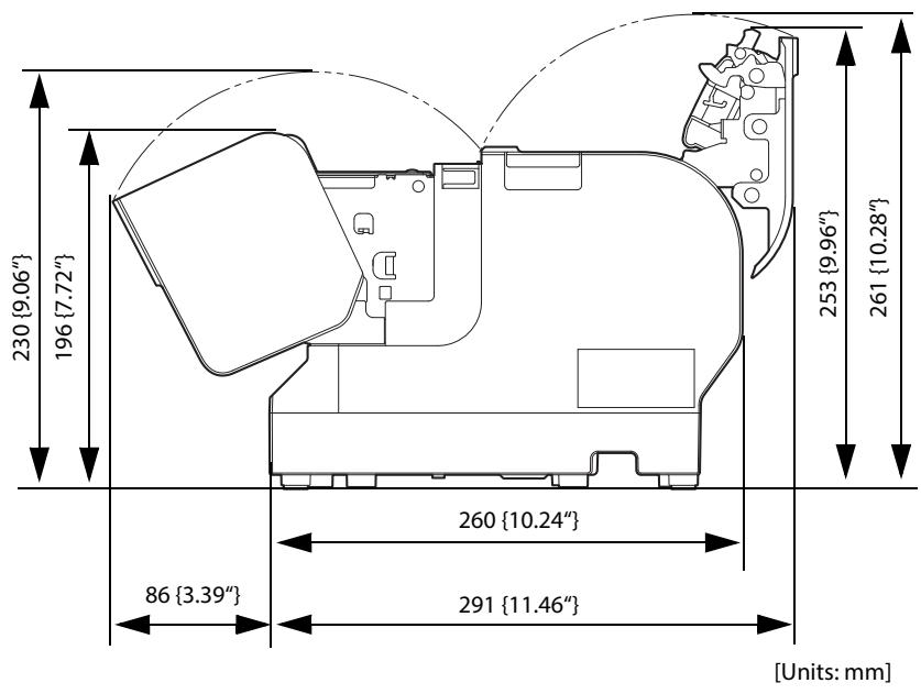 EPSON TM-J7200 - External Dimensions - 8