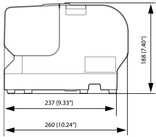 EPSON TM-J7200 - External Dimensions - 3