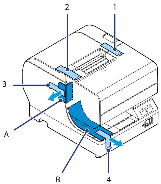 EPSON TM-J7200 - Removing the Protective Materials and Tape - 1