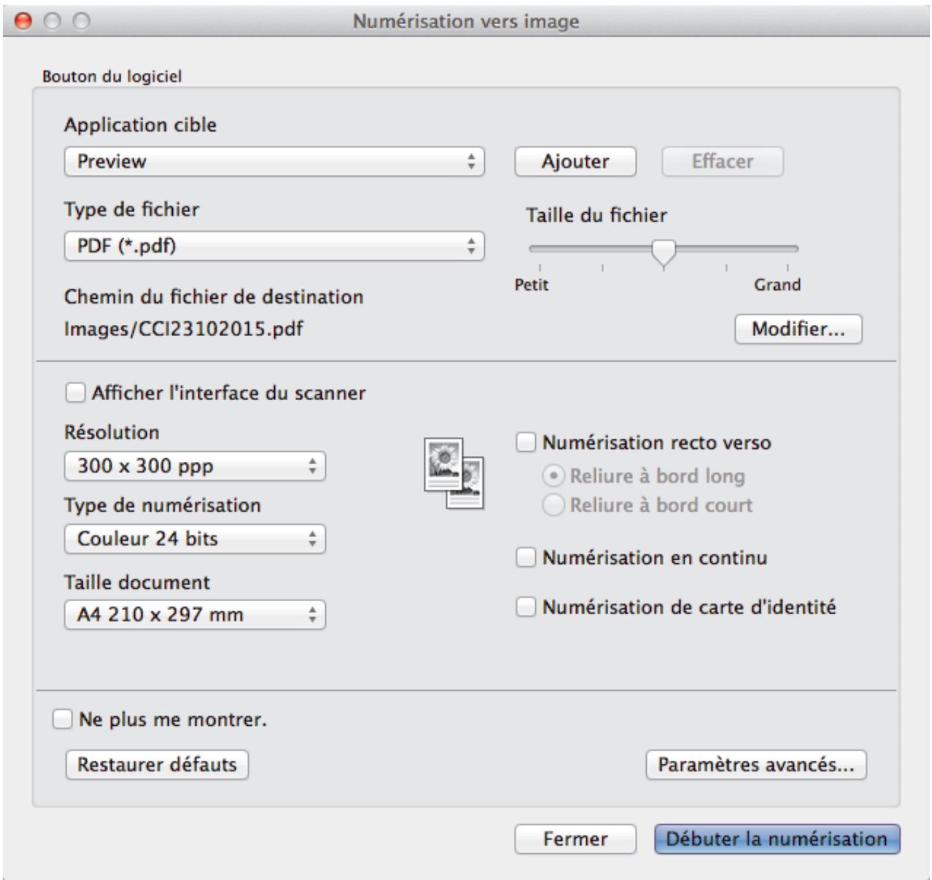 BROTHER MFC-L6950DW - Numérisation avec ControlCenter2 (Mac) - 3