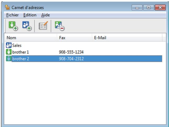 BROTHER MFC-L6950DW - Modifier les informations d'un membre ou d'un groupe (Windows) - 1