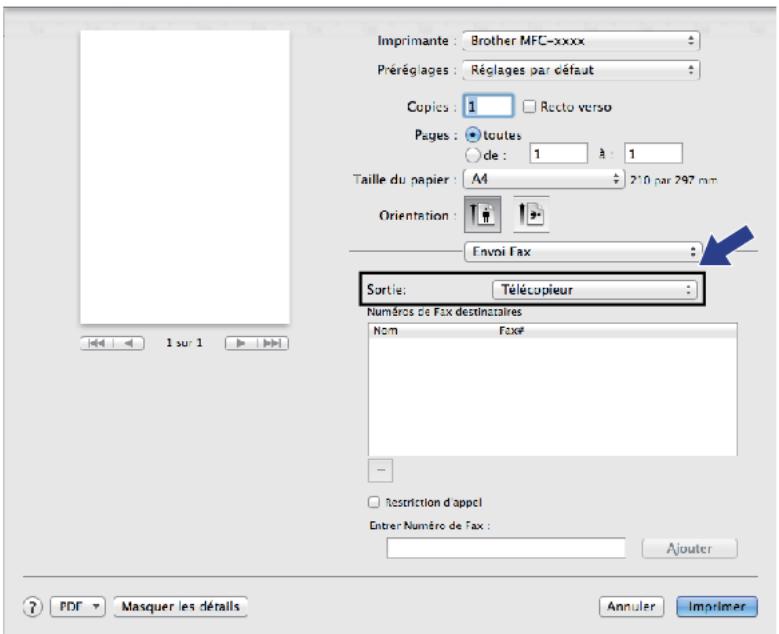 BROTHER MFC-L6950DW - Envoyer des fax depuis votre application (Mac) - 2