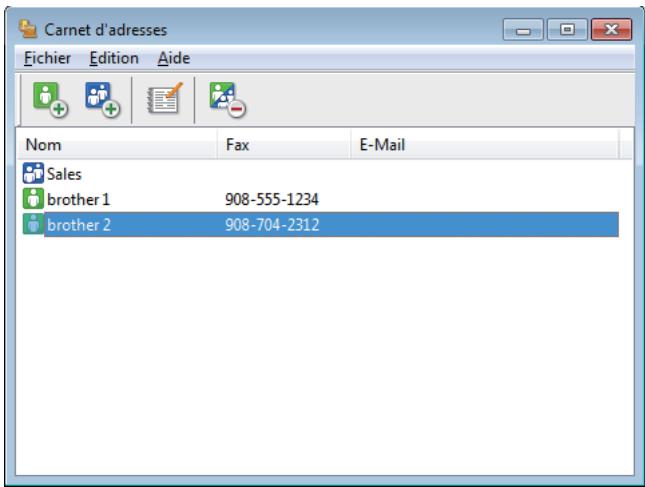 BROTHER MFC-L6950DW - Créer un groupe dans le carnet d'adresses (Windows) - 1