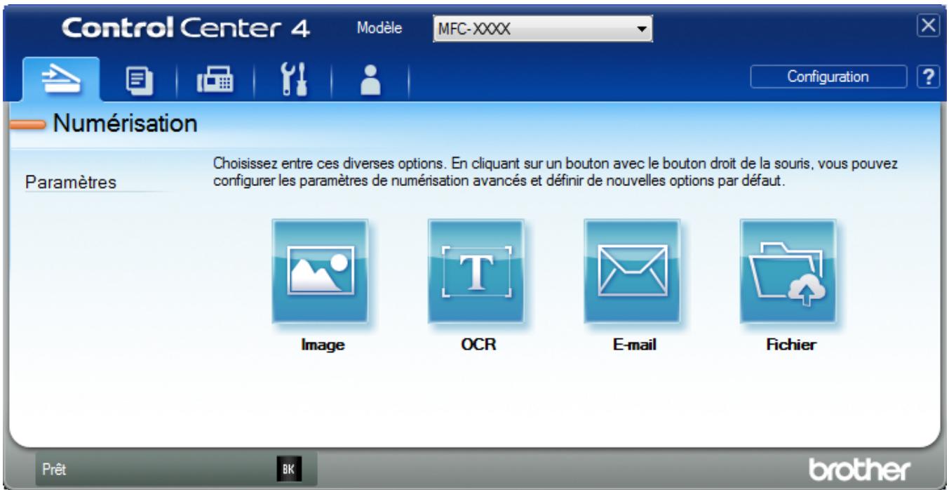 BROTHER MFC-L6950DW - Enregistrer des données numérisées dans un dossier sous forme d'un fichier PDF en utilisant le mode avancé de ControlCenter4 (Windows) - 2