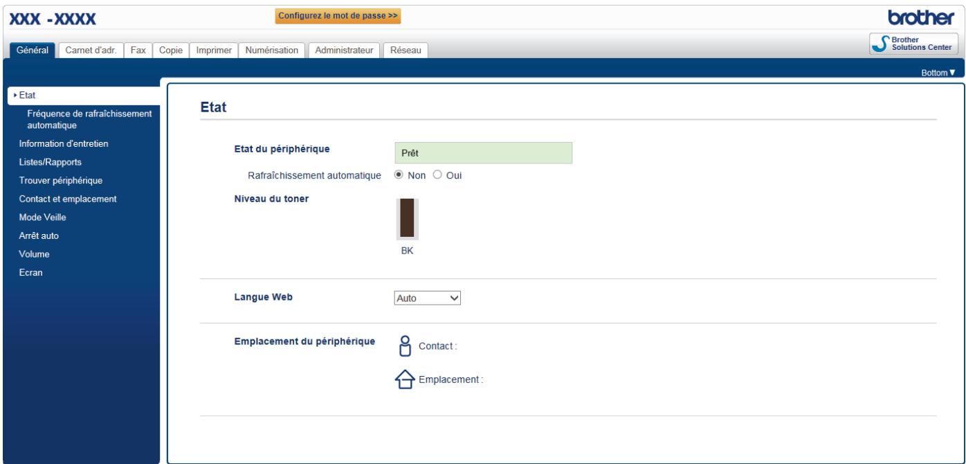 BROTHER MFC-L6950DW - Présentation de l'application Gestion à partir du Web - 2