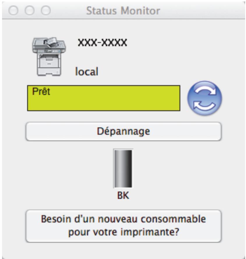 BROTHER MFC-L6950DW - Contrôler l'état de l'appareil depuis votre ordinateur (Macintosh) - 1