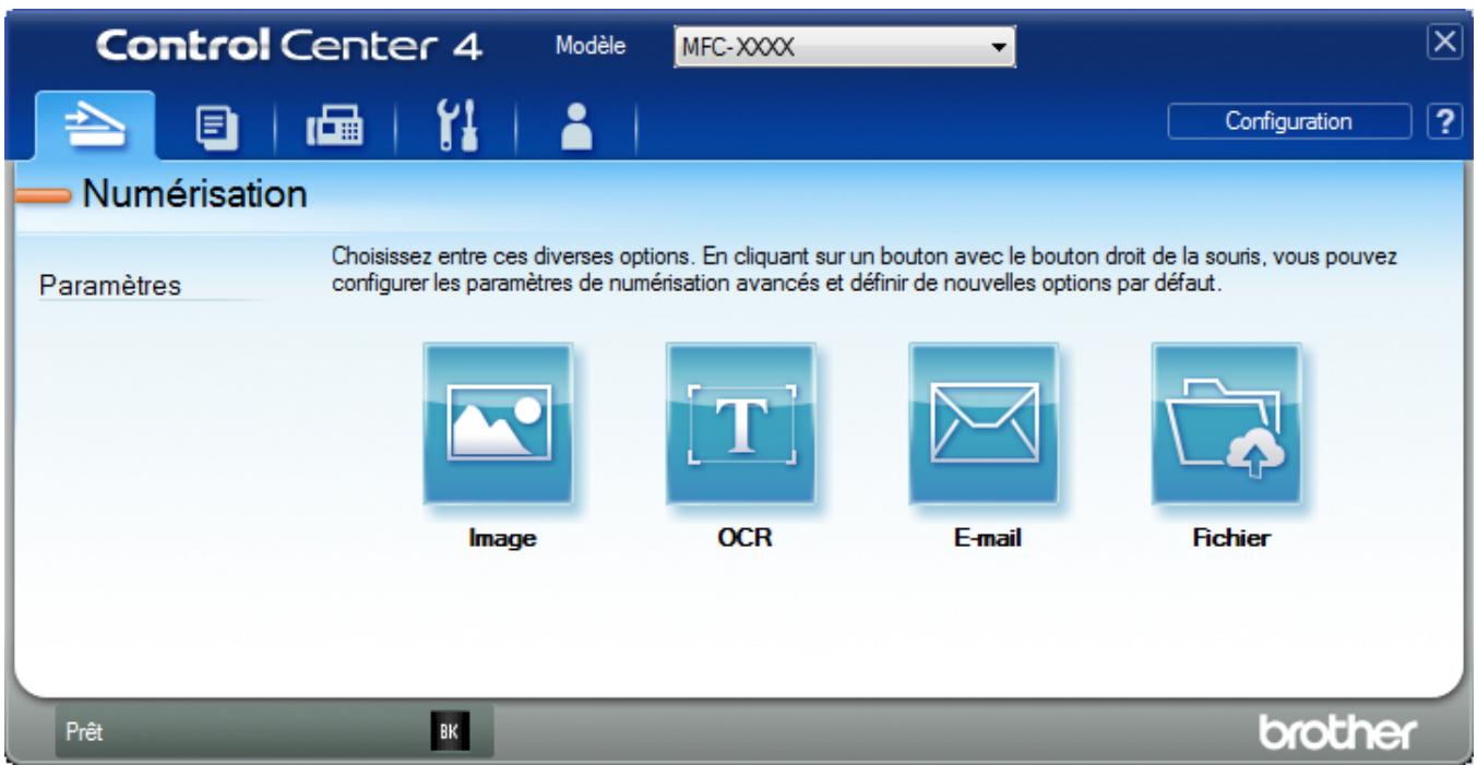 BROTHER MFC-L6950DW - Numériser vers un fichier texte modifiable (OCR) à l'aide du mode Avancé de ControlCenter4 (Windows) - 2
