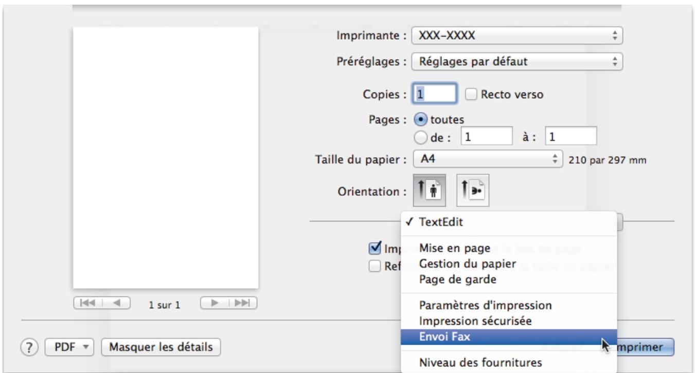 BROTHER MFC-L6950DW - Envoyer des fax depuis votre application (Mac) - 1