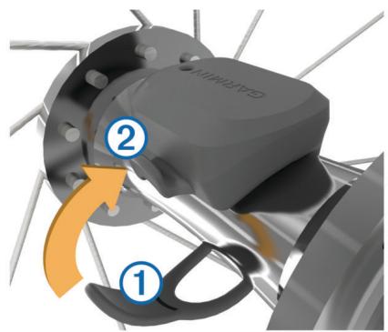 GARMIN EDGE 520 - Installation du capteur de vitesse - 1