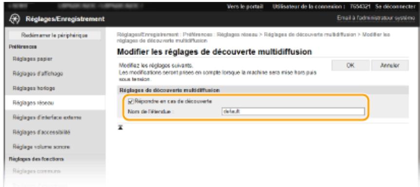 CANON LBP223DW - ■ Spécification de la découvertes des périhériques multidiffusion - 1