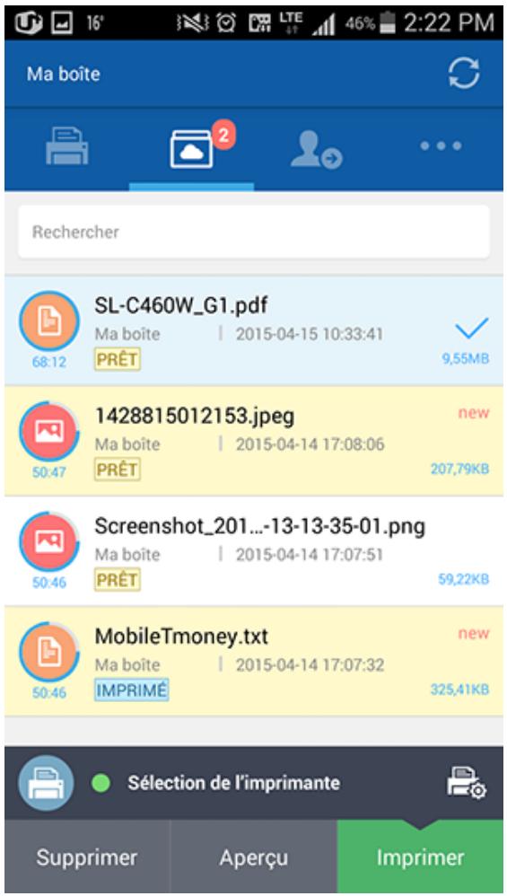 Ma boîte Rechercher SL-C460W_G1.pdf Ma boîte | 2015-04-15 10:33:41 PRÊT 9,55MB 1428815012153.jpeg Ma boîte | 2015-04-14 17:08:06 PRÊT new 207,79KB Screenshot_201...-13-13-35-01.png Ma boîte | 2015-04-14 17:07:51 PRÊT 59,22KB MobileTmoney.txt Ma boîte | 2015-04-14 17:07:32 IMPRIMÉ new 50:46 325,41KB Sélection de l'imprimante Supprimer Aperçu Imprimer