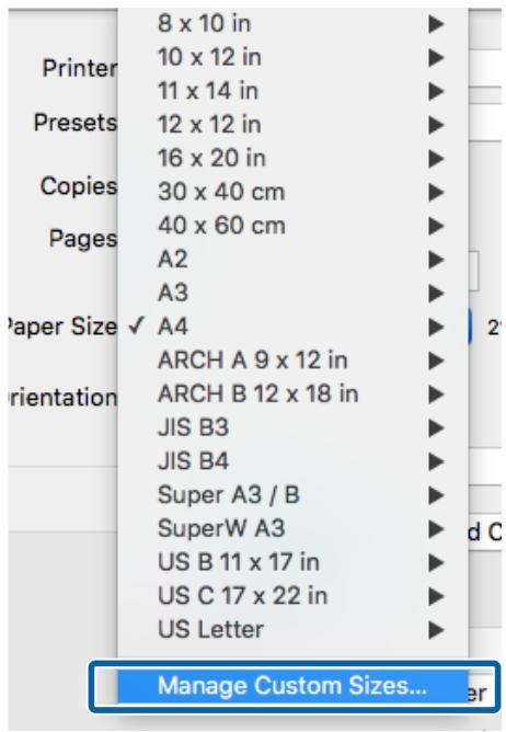 EPSON SC-P5000 STD - Configuration des paramètres sous Mac OS X - 1