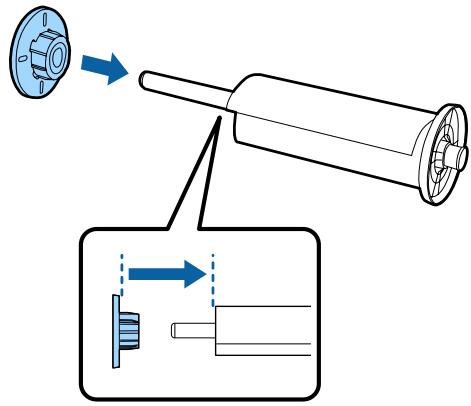 EPSON SC-P5000 STD - Positionnement du papier rouleausur l'axe - 4