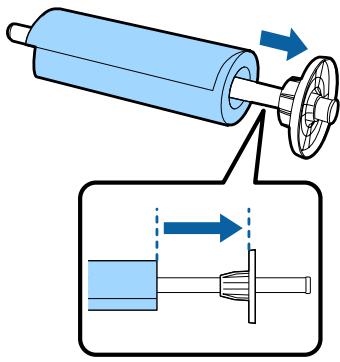 EPSON SC-P5000 STD - Positionnement du papier rouleausur l'axe - 3