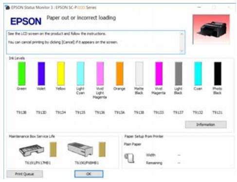 EPSON SC-P5000 STD - Écran lors de l'impression - 2