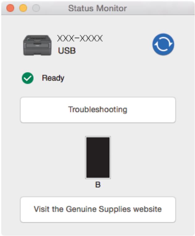 Status Monitor XXX-XXXX USB Ready Troubleshooting B Visit the Genuine Supplies website