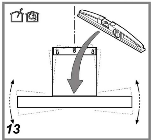 Diagram illustrating a mechanical or electrical setup with labeled components and directional arrows, including a 13-unit measurement.