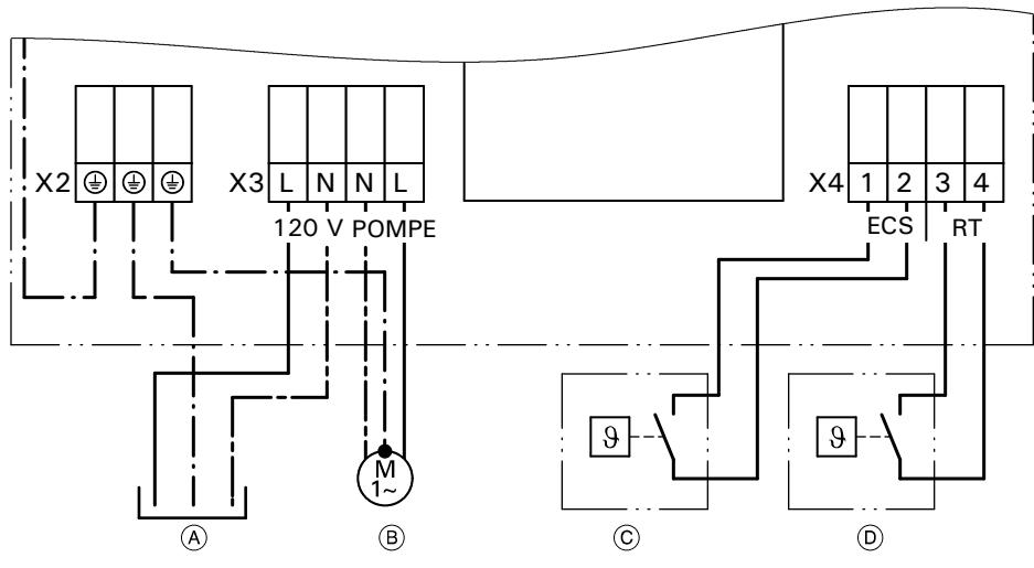 VIESSMANN VITODENS 100 - Branchements électriques au module de commande de pompe - 1