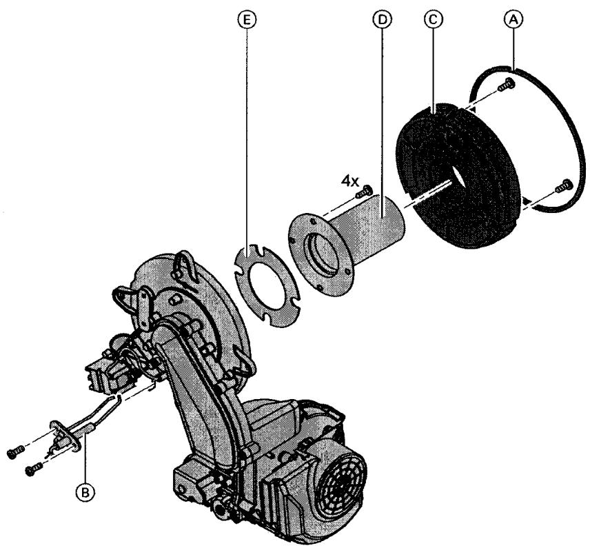 VIESSMANN VITODENS 100 - Contrôle de l'etat du joint et de l'ensemble cylindrique du brûleur - 1