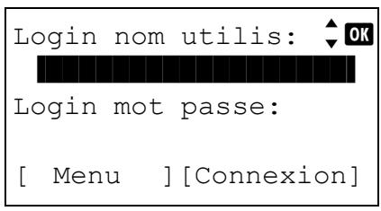 Login nom utilis: Login mot passe: [ Menu ] [Connexion]