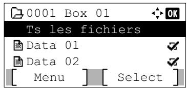 0001 Box 01 Ts les fichiers Data 01 Data 02 [ Menu ] [ Select ]