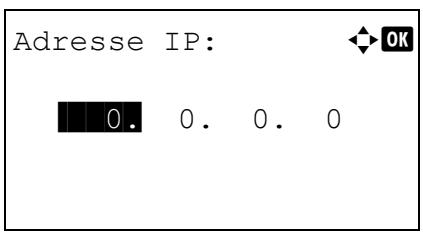 KYOCERA ECOSYS P3060DN - Saisie d'une adresse IP - 1