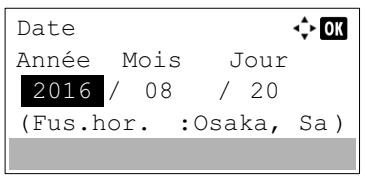 Date Année Mois Jour 2016 / 08 / 20 (Fus.hor. :Osaka, Sa)