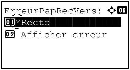 ErreurPapRecVers: OK 01*Recto 02 Afficher erreur