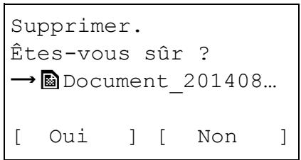 Supprimer. Êtes-vous sûr ? → Document_201408... [ Oui ] [ Non ]