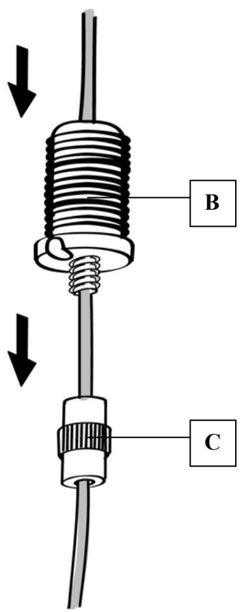 FABER Arkea  -  110.0255.506 - VERBINDUNG DER SEILE ZWISCHEN HAUBE UND PLATTE - 5