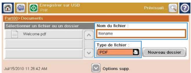 HP CM4540 - Envoi d'un document numérique vers un lecteur Flash USB - 5