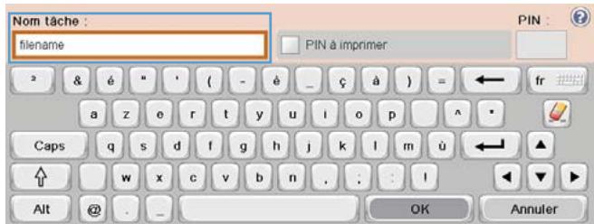HP CM4540 - Envoi d'un document numérique vers un dossier de la mémoire du produit - 4