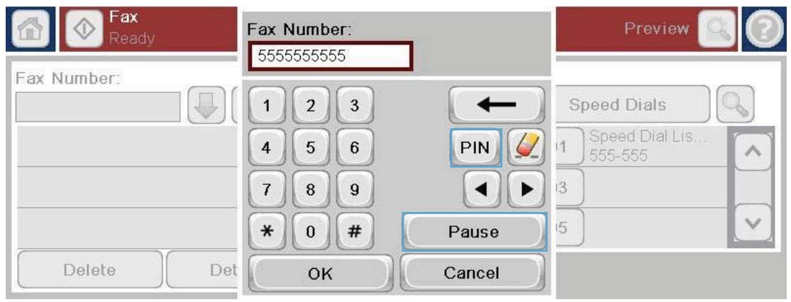 HP CM4540 - Ecran de fonctions de télécopie - 3