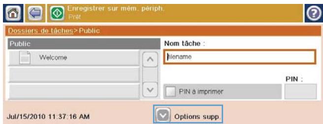 HP CM4540 - Envoi d'un document numérique vers un dossier de la mémoire du produit - 5