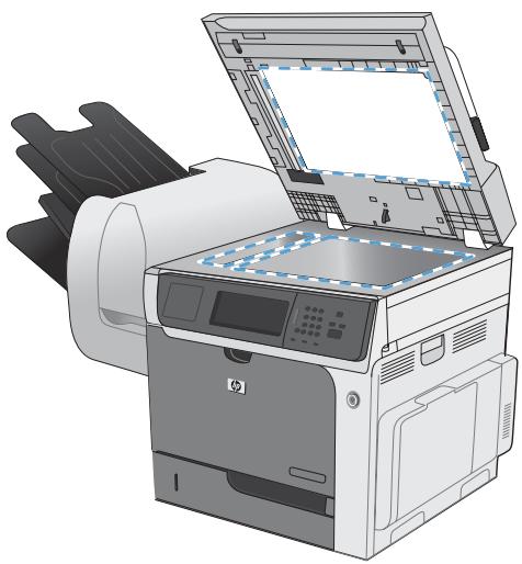 HP CM4540 - Nettoyage de la vitre du scanner - 3