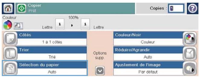 HP CM4540 - Définition de la taille et du type de papier pour copie sur papier spécial - 2